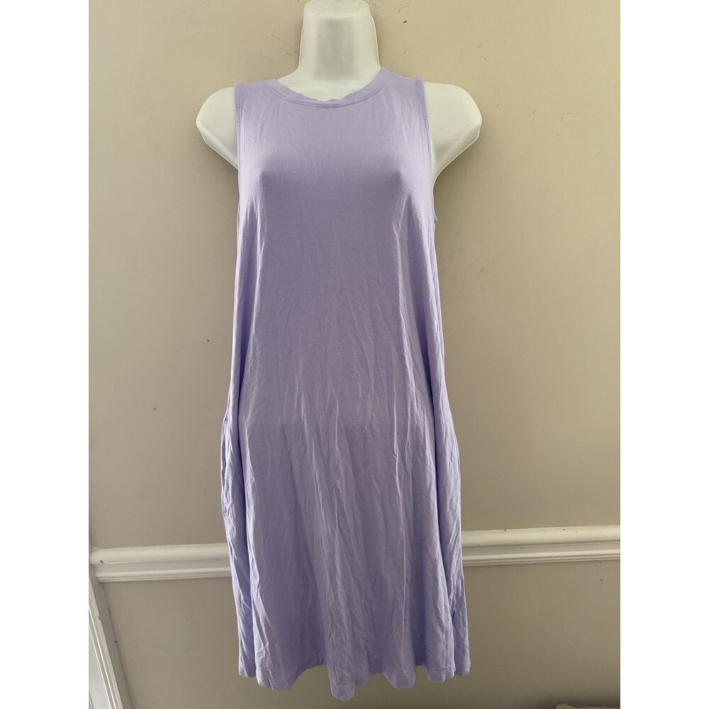 Time and Tru Girls Purple A-Line Knee Dress S 4-6 Crew Neck